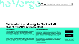 Nvidia starts producing its Blackwell AI chip at TSMC's Arizona plant - nvidia chip manufacturer