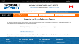 Auto Parts Interchange Cross-Reference Search Tool - manufacturer part number lookup