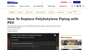 How To Replace Polybutylene Piping with PEX - This Old House - pex pipe manufacturer recommendation for installation support