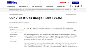 Best Gas Ranges (2025) - This Old House - stand alone residential oven us manufacturer