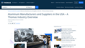Aluminum Manufacturers and Suppliers in the USA - Thomasnet - aluminum manufacturer