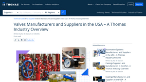 Valves Manufacturers and Suppliers in the USA - Thomasnet - valve manufacturer