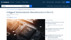 6 Biggest Semiconductor Manufacturers in the U.S. - Thomasnet - largest chip manufacturer
