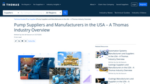 Pump Suppliers and Manufacturers in the USA - Thomasnet - pump manufacturer