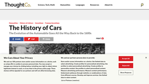 A History of Cars: The Invention of the Automobile - ThoughtCo - first manufacturer