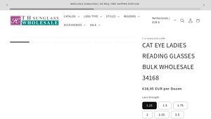 CAT EYE LADIES READING GLASSES BULK WHOLESALE 34168 - reading glasses bulk