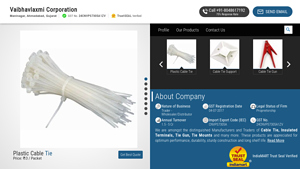Vaibhavlaxmi Corporation - Manufacturer of Cable Tie & Plastic Cable ... - cable tie manufacturer