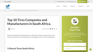 Top 10 Tires Companies and Manufacturers in South Africa. - biggest tyre manufacturer