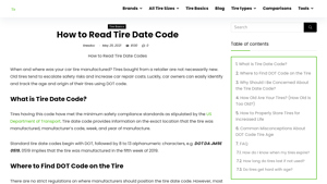 How to Read Tire Date Code - TiresDoc.com - manufacturer date on tires