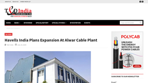 Havells India plans expansion at Alwar cable plant - havells wire factory