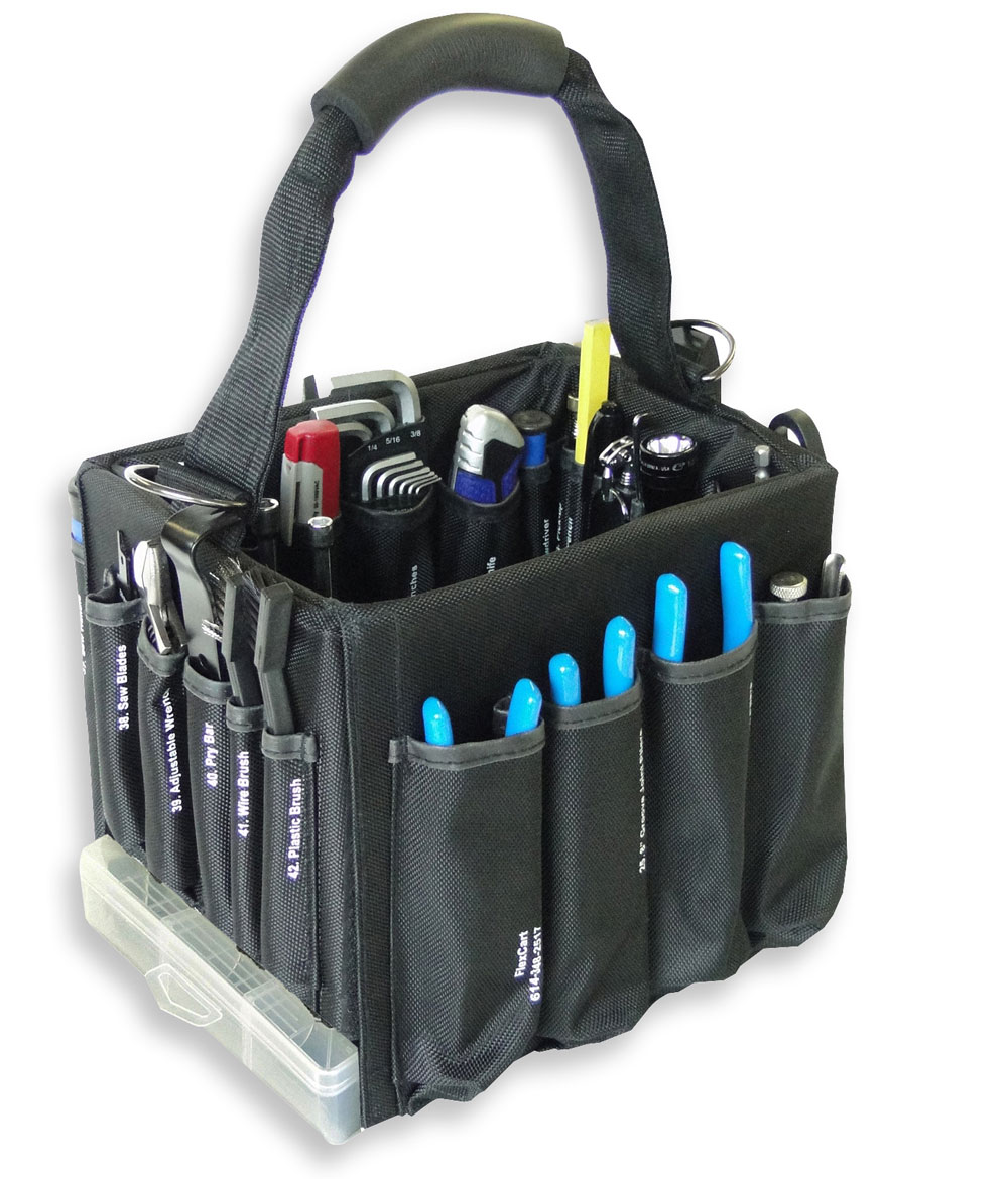 A relevant stock photo of tool bag manufacturer in a typical setting.
