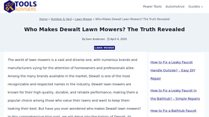 Who Makes Dewalt Lawn Mowers? The Truth Revealed - lawn mower manufacturer