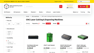 CNC Laser Cutting & Engraving Machines - Top 3D Shop - cnc laser factory