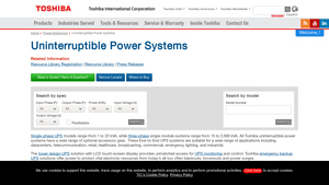 Uninterruptible Power Systems | Power Electronics | Toshiba ... - ups systems manufacturer