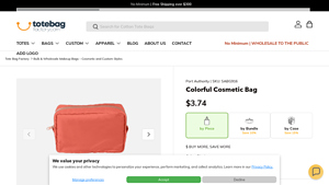 Colorful Cosmetic Bag - Tote Bag Factory - makeup bag bulk