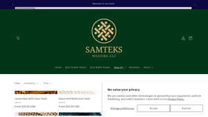 SAMTEKS Weaving LLC - Bulk Hand Towels - hand towel bulk