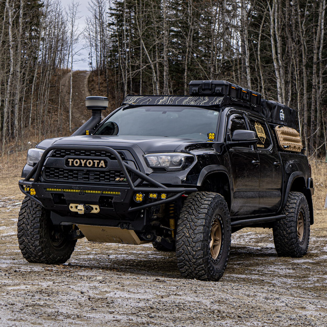 A relevant stock photo of toyota tacoma custom in a typical setting.