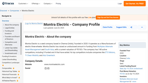 Montra Electric - 2025 Company Profile & Team - Tracxn - montra electric auto company