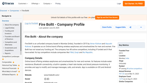 Fire Boltt - 2025 Company Profile, Team, Competitors & Financials - firebolt watch company