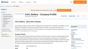 CATL Battery - 2025 Company Profile, Funding & Competitors - Tracxn - catl battery company