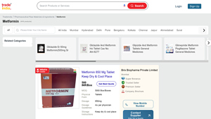 Metformin (CAS No 657-24-9) Manufacturers, Suppliers and Exporters - metformin manufacturer