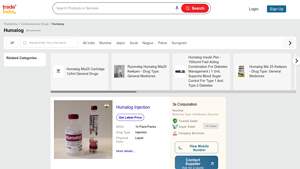 Humalog Insulin Price in India - Manufacturers, Suppliers - humalog manufacturer