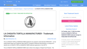 LA CHIQUITA TORTILLA MANUFACTURER - Trademark Elite - la chiquita tortilla manufacturer