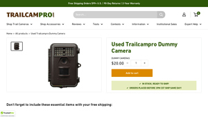 Used Trailcampro Dummy Camera - dummy camera company
