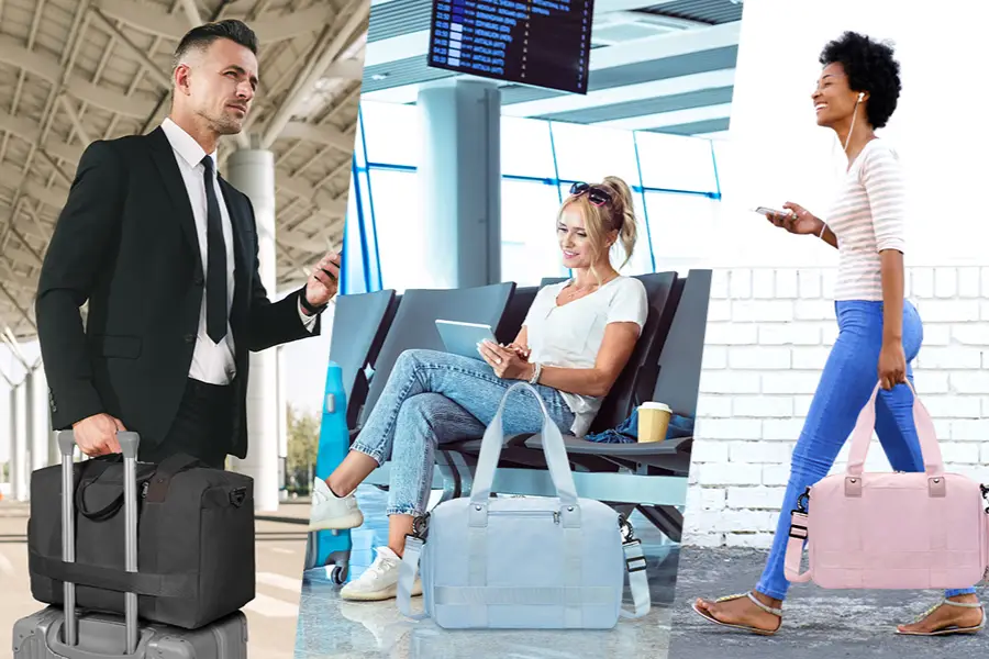 A relevant stock photo of travel bag manufacturer in a typical setting.