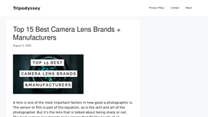 15 Best Camera Lens Brands & Manufacturers In 2025 - Tripodyssey - lens manufacturer