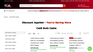 Buy Cat6 Bulk Ethernet Cables | TS Cables - turnstone cables - cat6 bulk