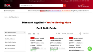 Shop Online Cat7 Bulk Cable From TS Cables - turnstone cables - cat 7 ethernet cable bulk