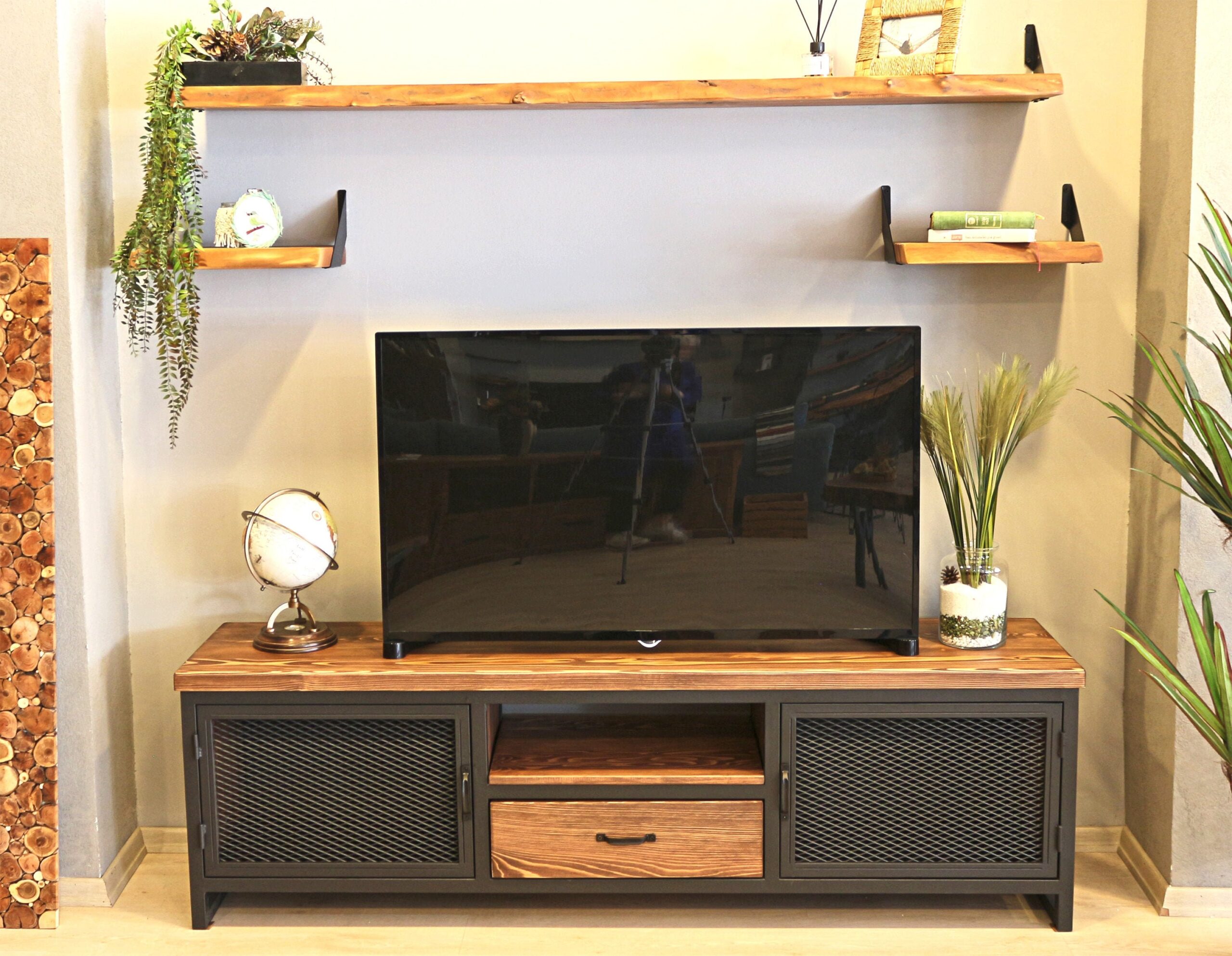 A relevant stock photo of tv stand custom in a typical setting.