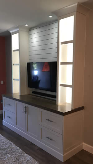 A relevant stock photo of tv stand custom in a typical setting.