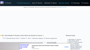 The 7 Most Reliable TV Brands in 2024: Which One Should You Choose? - best tv manufacturer