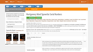 Montgomery Ward Typewriter Model Serial Number Database - montgomery ward manufacturer