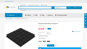 Acoustic Foam Panel «Square - soundproof foam bulk