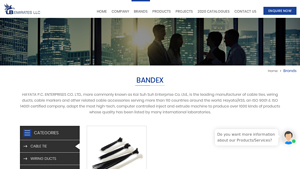 Bandex Cable tie Supplier Dubai, Middle East - UB Emirates - cable tie manufacturer