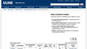 Steel Folding Chairs, Metal Folding Chairs in Stock - ULINE - metal chairs bulk