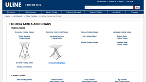 Folding Tables and Chairs - ULINE - lifetime tables bulk
