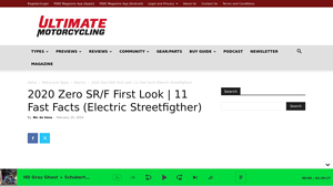 2020 Zero SR/F First Look | 11 Fast Facts (Electric Streetfigther) - santa cruz electric motorcycle manufacturer