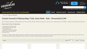 Custom Cosmetic & Makeup Bags | USA, Union Made - Unionwear - makeup bag bulk