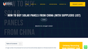 How To Buy Solar Panels From China (With Suppliers List) - Uniway Sourcing - buy solar panels direct from manufacturer