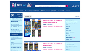 Wholesale Mattel DP Hot Wheels 5-Pack Floorstand 36 pc - UPD Inc - hot wheels bulk