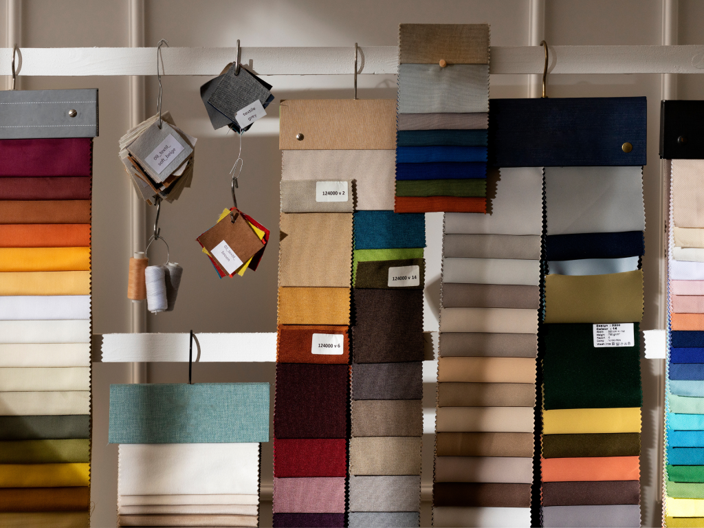 A relevant stock photo of upholstery fabric manufacturer in a typical setting.
