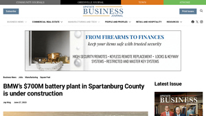 BMW's $700M battery plant in Spartanburg County is under ... - bmw battery factory