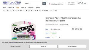 Energizer Power Plus Rechargeable AA Batteries (4 per pack) - rechargeable aa batteries bulk
