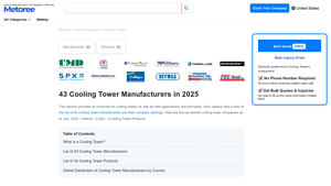 43 Cooling Tower Manufacturers in 2025 - Metoree - cooling tower manufacturer
