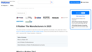 8 Rubber Tile Manufacturers in 2025 - Metoree - rubber tiles factory