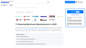 11 Shearing Machinery Manufacturers in 2025 - Metoree - shearing machine company